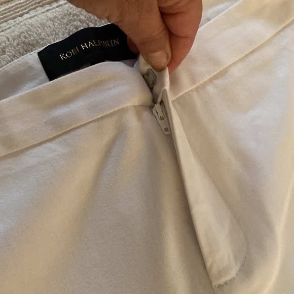 Kobi Halperin from Bloomies stunning white cotton blended luxury stretchy pants - Picture 3 of 12